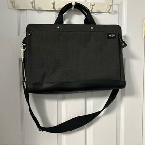 Jack Spade Black and Charcoal Laptop Briefcase